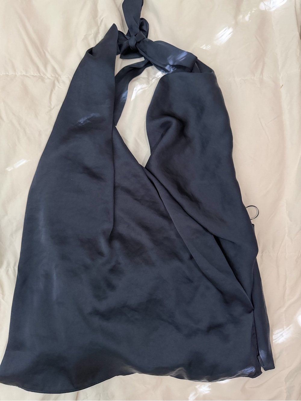 Aritzia Wilfred Martini Satin Halter Top - Size M